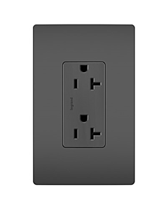 42880 - Prise régulière noir mat 20amp